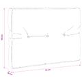 vidaXL Vankúš na paletu VIANEN 100% polyester Sivá 70 x 50 x 12 cm