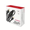 AXAGON ADR-210B, USB 2.0 A-M -> B-M aktivní propojovací / repeater kabel, 10m Kabel, propojovací, aktivný, USB 2.0, zástrčka A, zástrčka B, 10m, čierny