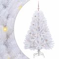 vidaXL Umelý Sklápací Vianočný Stromček Biela 150 cm PVC a oceľ