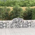 vidaXL Oblúkový gabionový kôš 8 ks 200x50x60/80 cm pozinkované železo