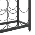 vidaXL Stojan na víno na 95 fliaš čierny 54x18x200 cm kované železo
