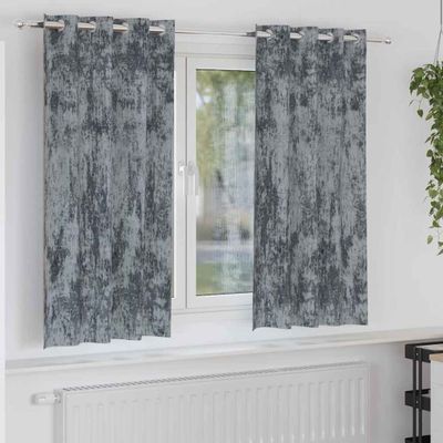 vidaXL Sametové závesy 2 pcs Strieborná šedá 175 x 140 cm Zamat