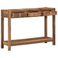 vidaXL Konzolový stôl Hnedá 107 x 33 x 76 cm Masívne obnovené drevo