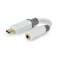 Adaptér NEDIS CCBW65950WT01 USB-C (M) - Jack 3.5mm (F) 0.1m biely