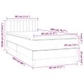 vidaXL Posteľný rám boxsping s matracom modrý 80x200 cm látka