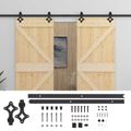 vidaXL Posuvné dvere 2 ks 100 x 210 cm Borovicový masív