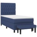 vidaXL Boxspring posteľ s matracom modrá 100x200 cm látka