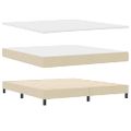 vidaXL Posteľ s pružinovým rámom Krémová 200 x 180 cm látka