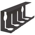 vidaXL Úložný box na káble pod stôl 2 ks Čierna 43 x 10 x 15 cm Oceľ