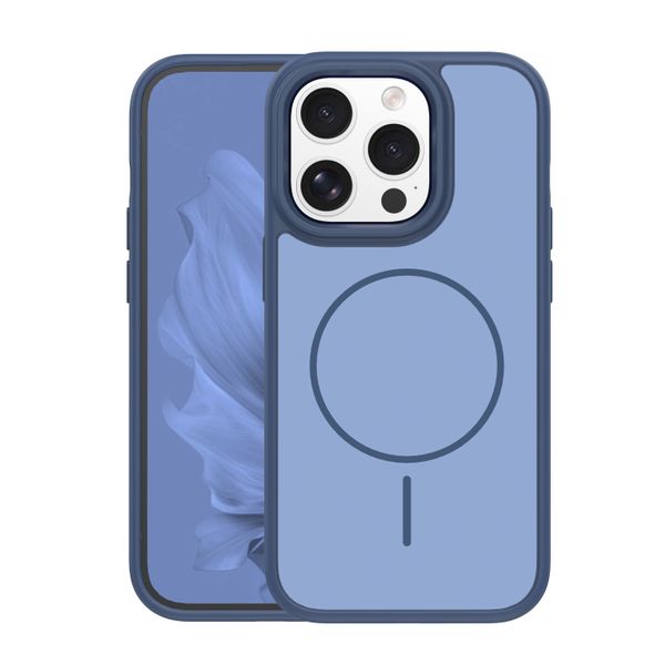 Rámové tenké Mag puzdro pre iPhone 15 Pro 6,1" tmavomodrá