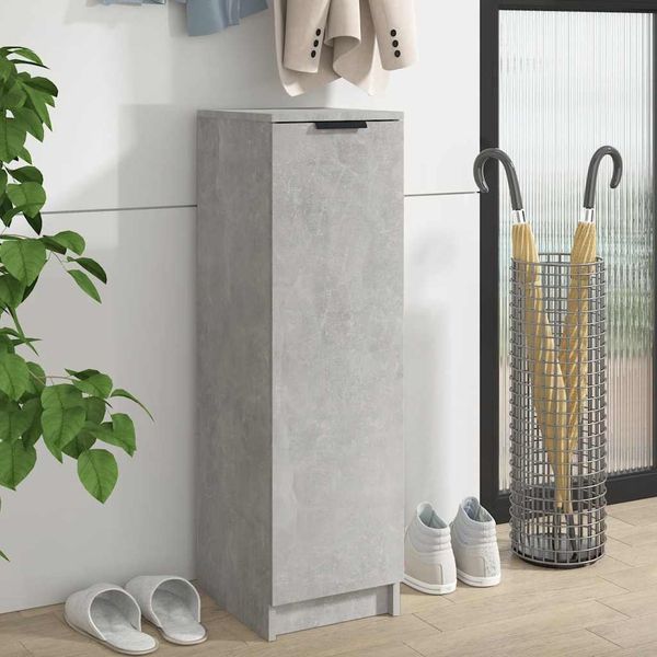 vidaXL Botník betónovo sivý 30x35x70 cm spracované drevo