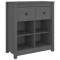 vidaXL Komoda sivá 70x35x80 cm borovicový masív