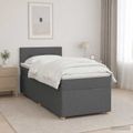 vidaXL Posteľ boxspring s matracom Tmavosivá 80 x 200 cm Látka