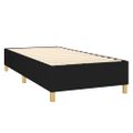 vidaXL Posteľný rám boxspring s matracom čierny 80x200 cm látka