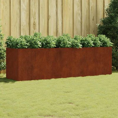 vidaXL Záhradný vyvýšený záhon 280x80x80 cm korténová oceľ