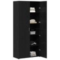 vidaXL Highboard Čierny dub 80 x 42 x 185 cm