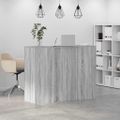 vidaXL Recepčný stôl sivý dub sonoma 135x50x103,5 cm kompozitné drevo