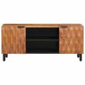 vidaXL TV skrinka s poličkou Drevité hnedé dokončenie 105 x 33 x 46 cm
