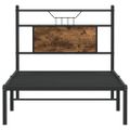 vidaXL Posteľný rám bez matraca dymový dub 80x200 cm kompozitné drevo