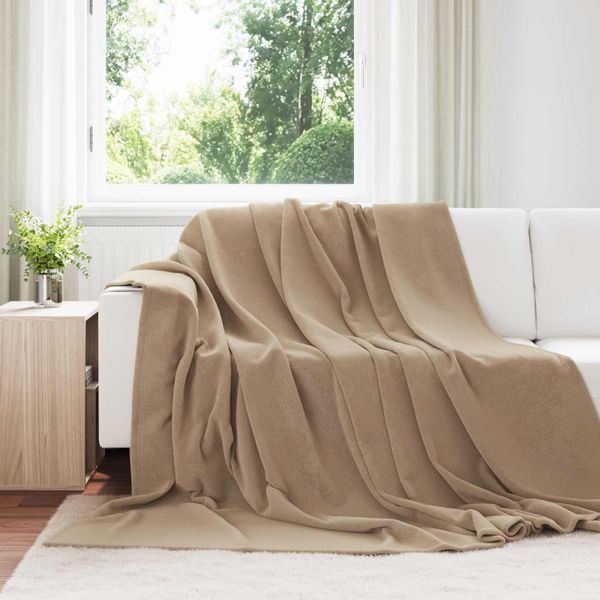 vidaXL Prikrývky na hodenie 6 pcs ťavová 220 x 240 cm Flís