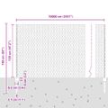 vidaXL Hexagonálny plot s stĺpom 100 x 1,2 m Pozinkovaná oceľ