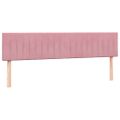 vidaXL Posteľný rám boxsping s matracom ružový 200x220 cm zamat