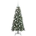 vidaXL Umelý vianočný stromček Zelená 120 cm PVC, plast a oceľ