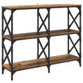 vidaXL Konzolový stôl Staré drevo 100 x 28 x 80,5 cm Kompozitné drevo