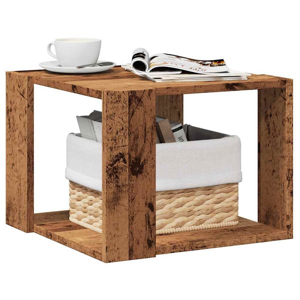 vidaXL konferenčný stolík Old Wood 40x40x30 cm Konštrukčné drevo