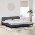 vidaXL Rám postele Dover tmavosivá 200x200 cm zamat