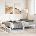 vidaXL Denná posteľ s matracom biela 90x190 cm masívna borovica
