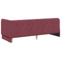 vidaXL Rohový rám postele Víno červené 80 x 200 cm látka
