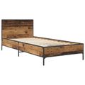 vidaXL Rám postele s čelom Staré drevo 80 x 200 cm Kompozitné drevo