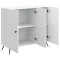 vidaXL Servírovacia skriňa Biela 89 x 34,5 x 80 cm Kompozitné drevo