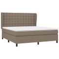 vidaXL Posteľný rám boxspring s matracom sivohned 160x200 cm látka