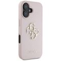 Puzdro Guess Hardcase PU Grained Big 4G a Classic Logo pre iPhone 16 6,1" Ružové