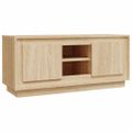 vidaXL TV skrinka dub sonoma 102x35x45 cm spracované drevo
