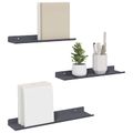 vidaXL Závesná polica 3 ks Antracit 40 x 9 x 2,5 cm Oceľ