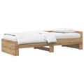 vidaXL Rám postele s čelom Dub artisan 80 x 200 cm Kompozitné drevo