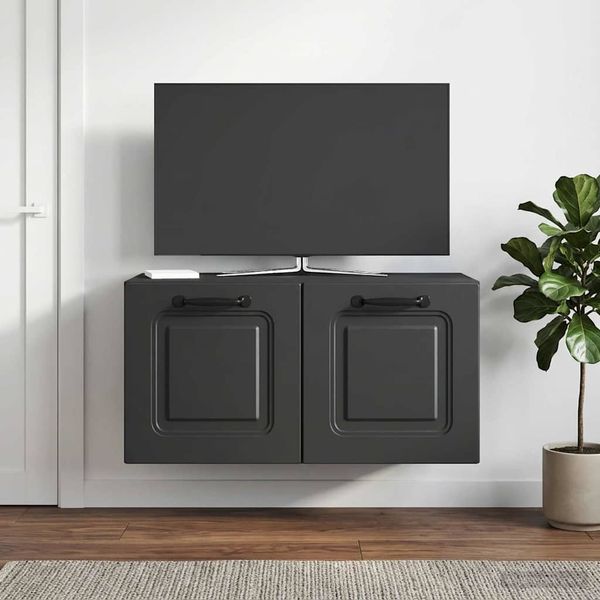 vidaXL Nástenná TV skrinka Čierna 59,5 x 31 x 30 cm Kompozitné drevo