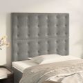 vidaXL Čelo postele svetlosivé 80x5x118/128 cm zamatové