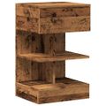 vidaXL Nočná skrinka Old Wood 40x35x65 cm Engineered Wood