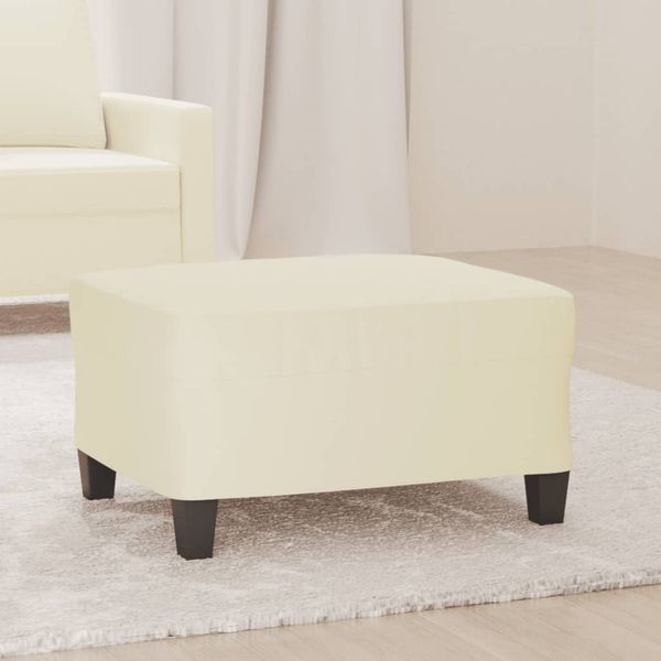 vidaXL Podnožka krémová 70x55x41 cm umelá koža