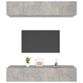 vidaXL TV skrinky 4 ks betónovosivé 80x30x30 cm spracované drevo