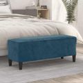 vidaXL Lavička modrá 100x35x41 cm zamat