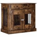 vidaXL Nábytok pre psa Dymový dub 90 x 47,5 x 80 cm Kompozitné drevo