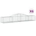 vidaXL Oblúkový gabionový kôš 6 ks 300x50x40/60 cm pozinkované železo