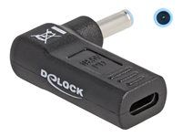 Delock - Adaptér napájania - USB-C (F) do DC jack 4,5 x 3,0 mm (M) - 19.5 V - 3 A - uhlový - čierna