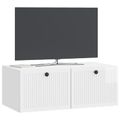 vidaXL Nástenná TV skrinka Biela s vysokým leskom 78,5 x 41 x 30 cm