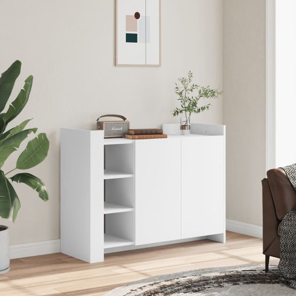 vidaXL Komoda biela 100x35x75 cm kompozitné drevo